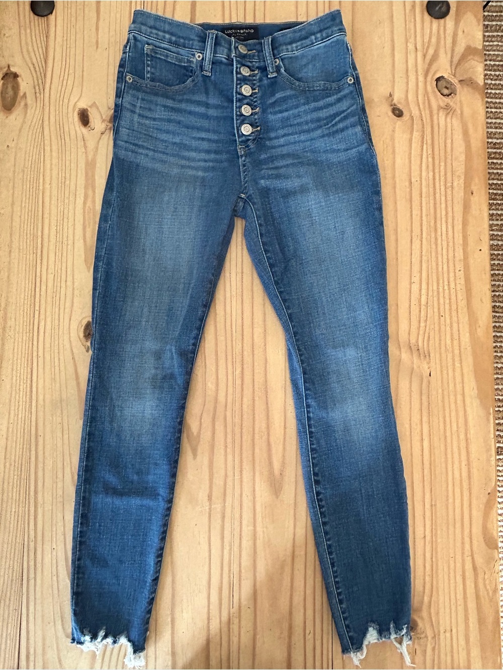 Lucky Brand Women's Bridgette High Rise Skinny Jeans in Medium Blue - LIKE NEW